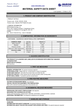 MATERIAL SAFETY DATA SHEET