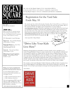 May - Regent Square Civic Association