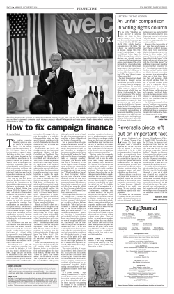 How to fix campaign finance - The George Washington University