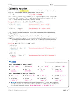 Scientific Notation