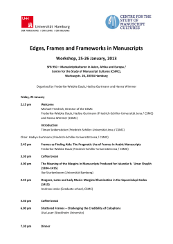 Edges, Frames and Frameworks in Manuscripts