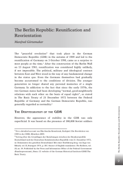 The Berlin Republic: Reunification and Reorientation