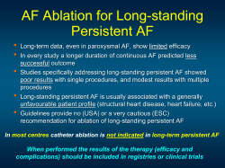 Catheter ablation is indicated in long-term persistent atrial fibrillation