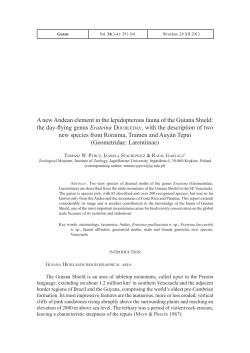 A new Andean element in the lepidopterous fauna of the Guiana