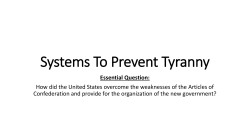 Systems To Prevent Tyranny