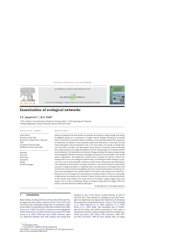 Examination of ecological networks