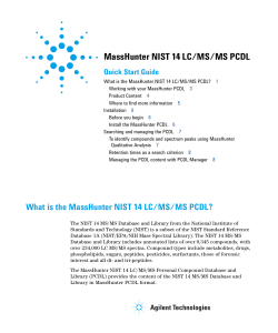MassHunter NIST 14 LC/MS/MS PCDL