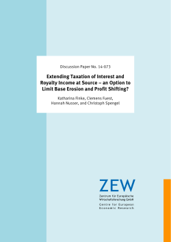 Extending Taxation of Interest and Royalty Income at Source