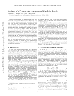 Analysis of a Precambrian resonance