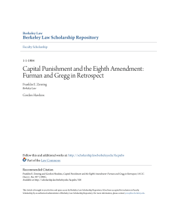 Capital Punishment and the Eighth Amendment: Furman and Gregg