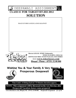 deepawali assngment class 11 solutions