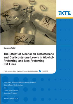 The Effect of Alcohol on Testosterone and Corticosterone Levels in