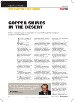 copper shines in the desert