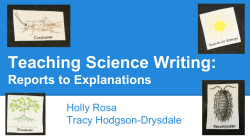 Teaching Science Writing