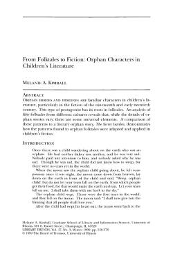 From Folktales to Fiction: Orphan Characters in
