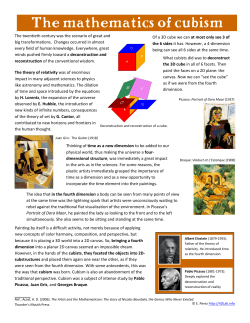 The mathematics of cubism
