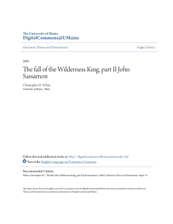 The fall of the Wilderness King, part II John Sassamon