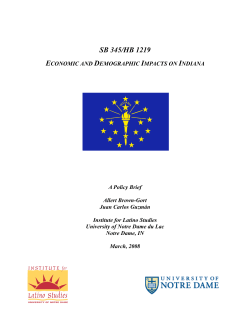 SB 345/HB 1219: Economic and Demographic Impacts on Indiana