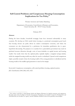 Self-Control Problems and Conspicuous Housing Consumption