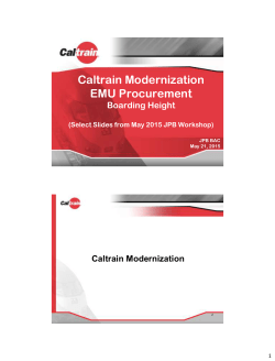 Caltrain Modernization EMU Procurement