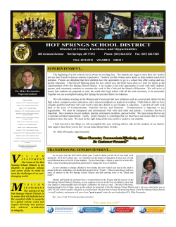 Newsletter 2015 - Hot Springs School District