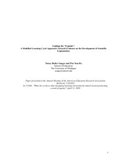 Guiding the &ldquo;Explain&rdquo;: A Modified Learning Cycle