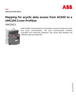 Mapping for acyclic data access from AC500 to a UMC100.3 over