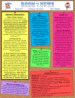 Important Announcements - Richland Elementary School