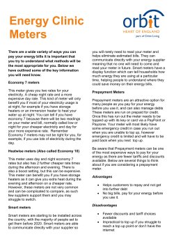 Energy Clinic Meters