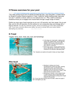 5 Fitness exercises for your pool - Gib