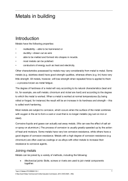 Metals in building - Your Decision