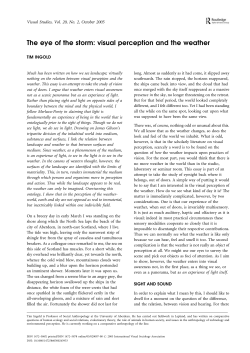 The eye of the storm: visual perception and the weather