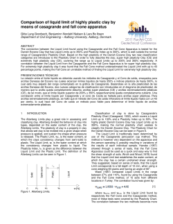 Comparison of liquid limit of highly plastic clay by means of