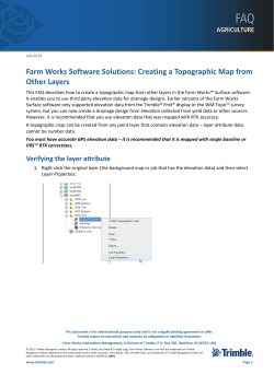 Farm Works Software Solutions: Creating a Topographic Map from