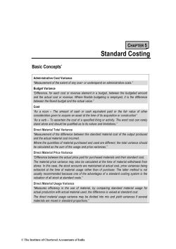 Standard Costing - ICAI Knowledge Gateway