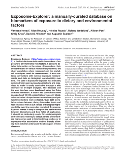 Exposome-Explorer: a manually-curated database on biomarkers of