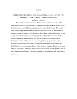 Abstract DEFENSE MECHANISMS AND SOCIAL ANXIETY AS RISK