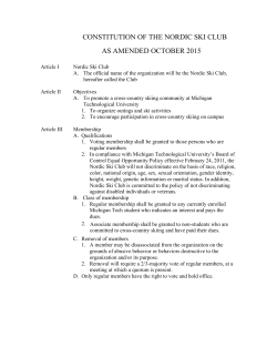 CONSTITUTION OF THE NORDIC SKI CLUB AS AMENDED