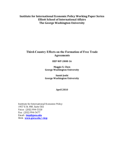Third-Country Effects on the Formation of Free Trade Agreements