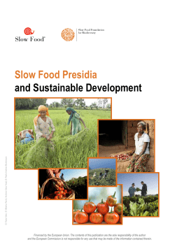 Slow Food Presidia and Sustainable Development
