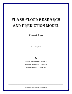 Flash flood Research and Prediction Model - DICCE