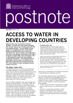 access to water in developing countries