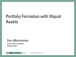 Portfolio Formation with Illiquid Assets