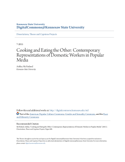 Cooking and Eating the Other: Contemporary Representations of