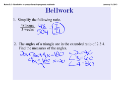 Notes 9.2 - Quadratics in proportions (in progress).notebook