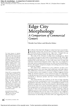 Edge city morphology: A comparison of commercial centers