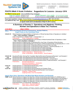 Gr.5 PGCPS 3rd Quarter