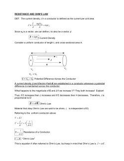 resistance and ohm`s law