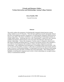 Techno-Interaction and Relationships Among College Students