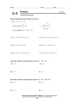5-4 Homework